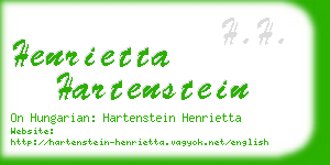 henrietta hartenstein business card